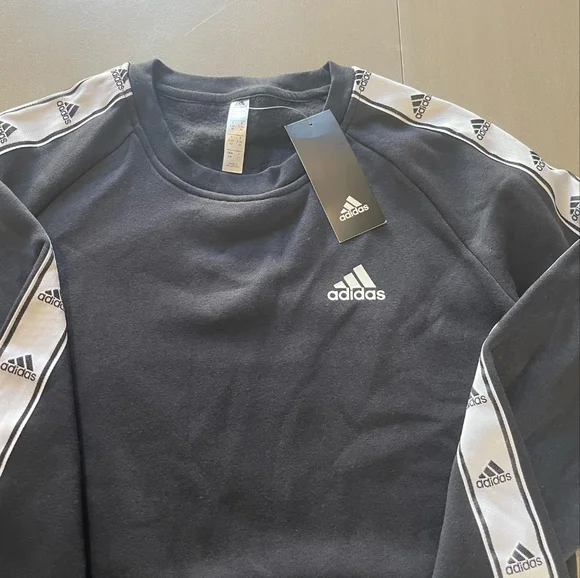Nwt adidas womens black crewneck sweatshirt size small - Picture 3 of 5